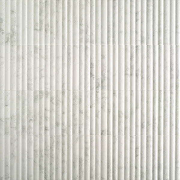 Oro Fluted 6"x12" Marble Ceramic Satin Tile