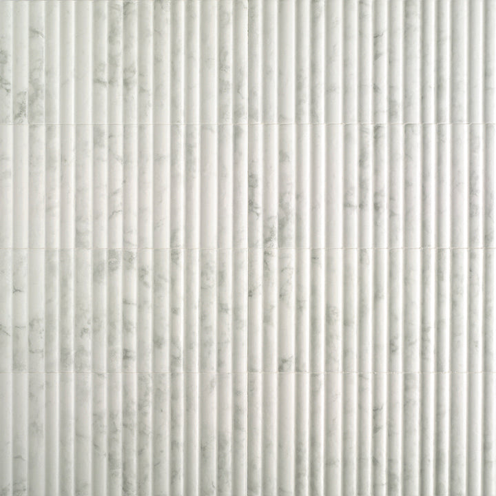 Oro Fluted 6"x12" Marble Ceramic Satin Tile