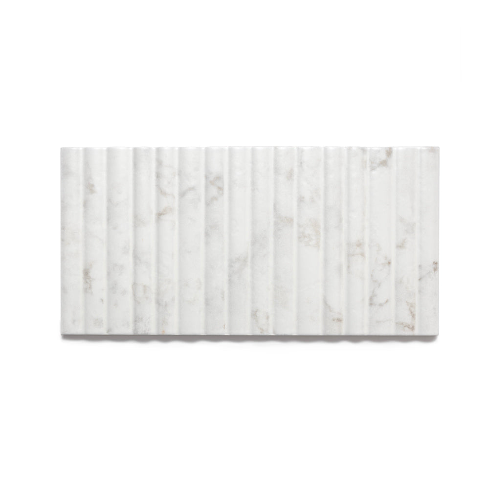 Oro Fluted 6"x12" Marble Ceramic Satin Tile