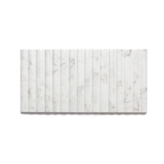 Oro Fluted 6"x12" Marble Ceramic Satin Tile