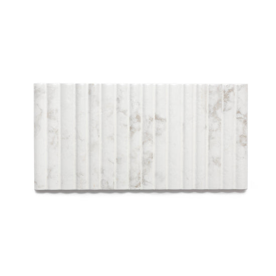 Oro Fluted 6"x12" Marble Ceramic Satin Tile