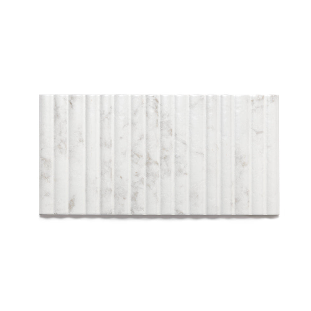 Oro Fluted 6"x12" Marble Ceramic Satin Tile