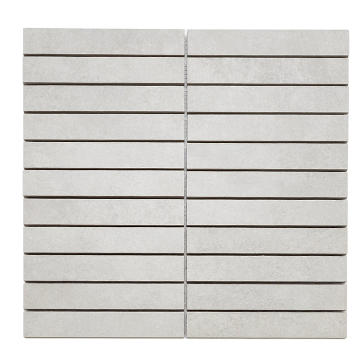 Foundry 1"x 6" Ceniza Porcelain Matte Mosaic
