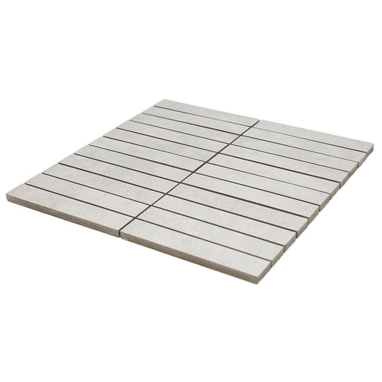 Foundry 1"x 6" Ceniza Porcelain Matte Mosaic