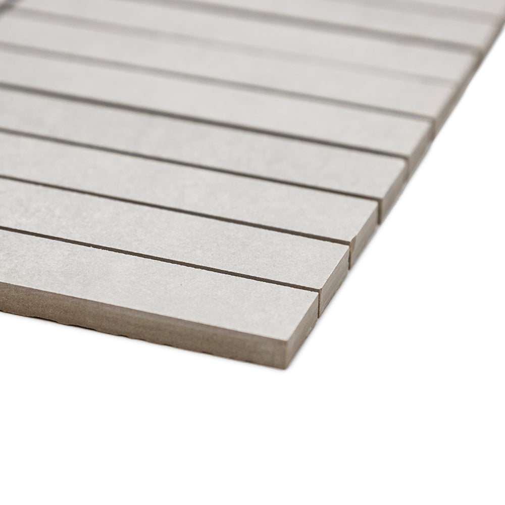 Foundry 1"x 6" Ceniza Porcelain Matte Mosaic