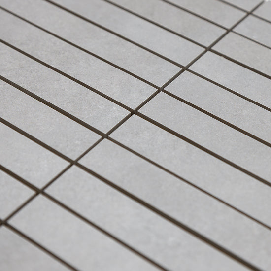 Foundry 1"x6" Gris Porcelain Matte Mosaic