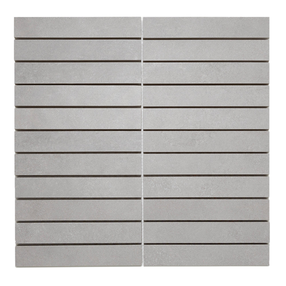 Foundry 1"x6" Gris Porcelain Matte Mosaic