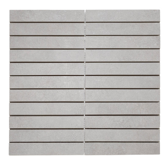 Foundry 1"x6" Gris Porcelain Matte Mosaic