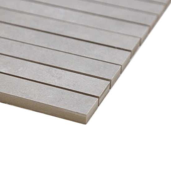 Foundry 1"x6" Gris Porcelain Matte Mosaic