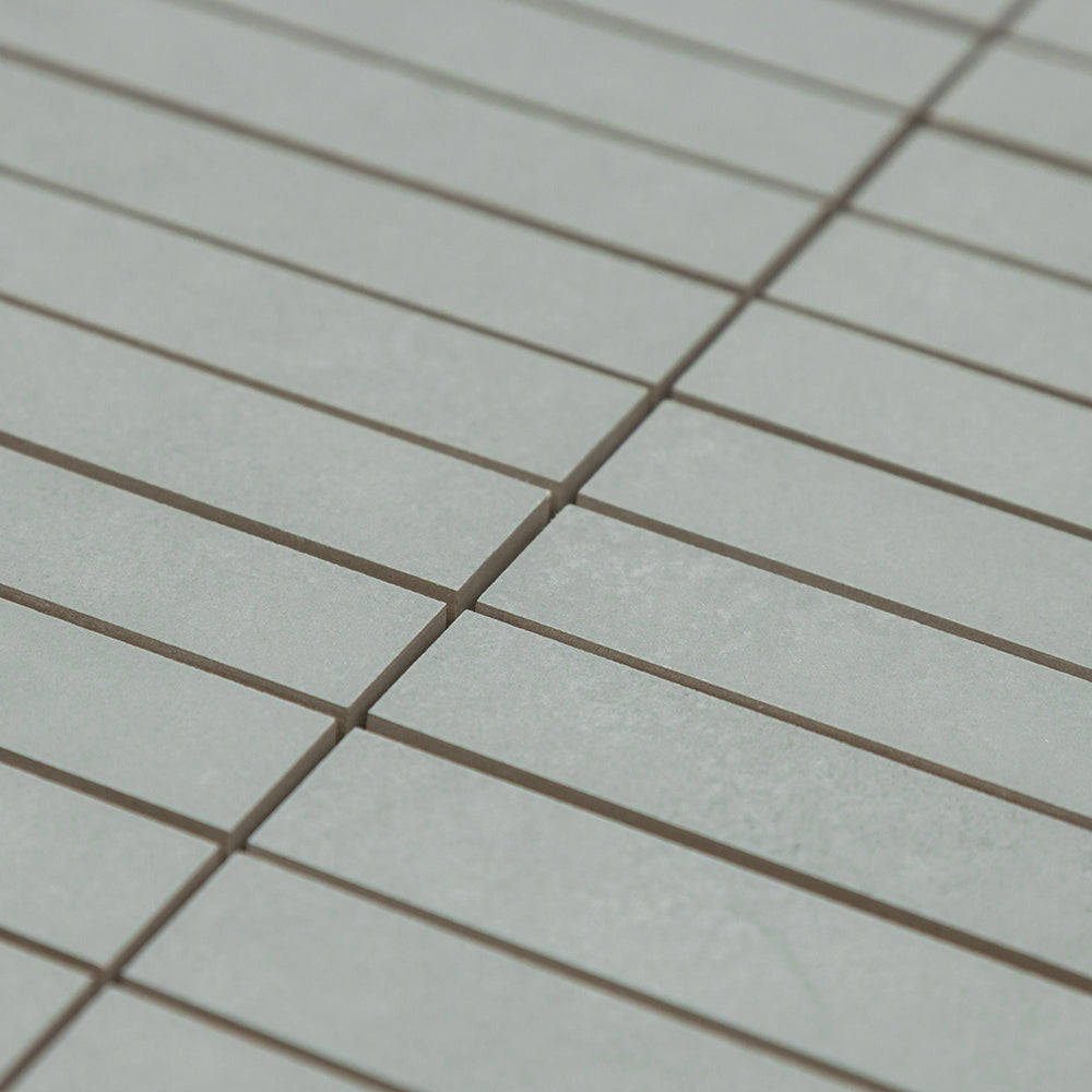 Foundry 1"x6" Salvia Porcelain Matte Mosaic