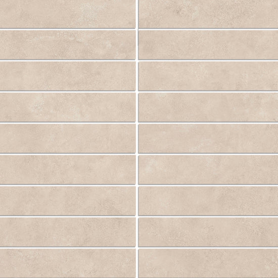 Foundry 1"x 6" Taupe Porcelain Matte Mosaic