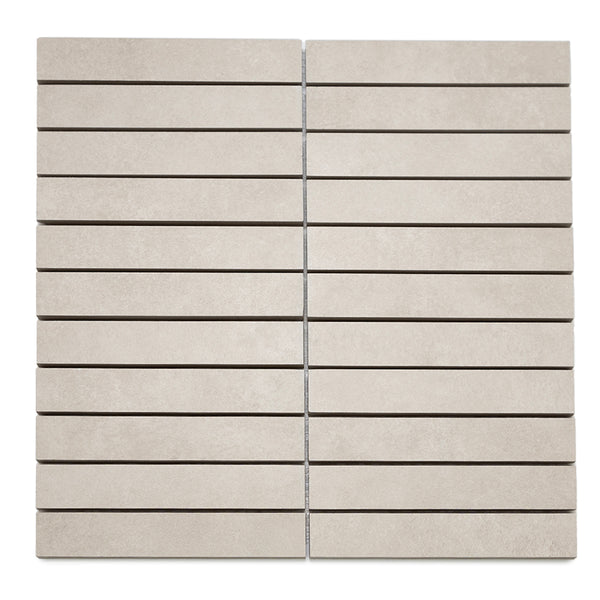 Foundry 1"x6" Taupe Porcelain Matte Mosaic