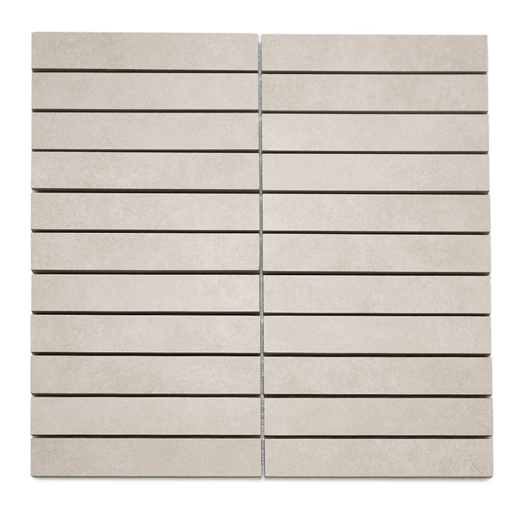 Foundry 1"x6" Taupe Porcelain Matte Mosaic