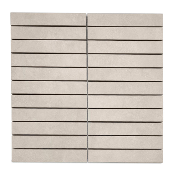 Foundry 1"x6" Taupe Porcelain Matte Mosaic