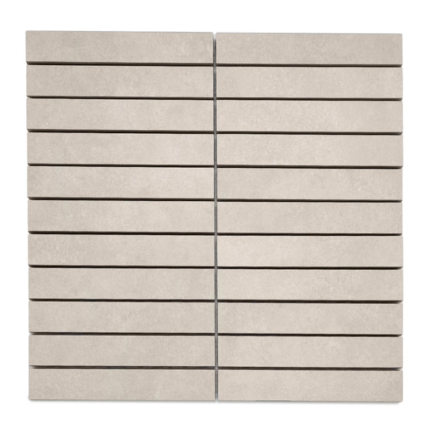 Foundry 1"x6" Taupe Porcelain Matte Mosaic