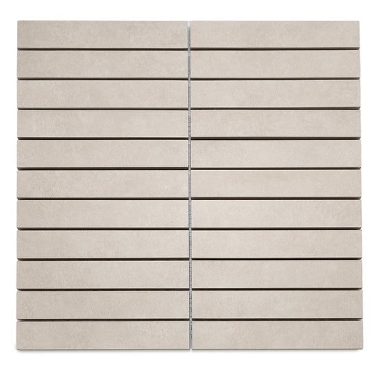 Foundry 1"x6" Taupe Porcelain Matte Mosaic