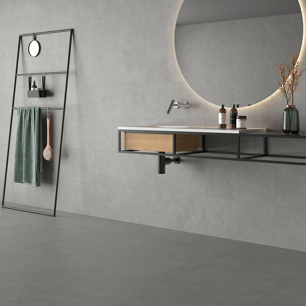 Foundry 12"x24" Gris Porcelain Matte Tile