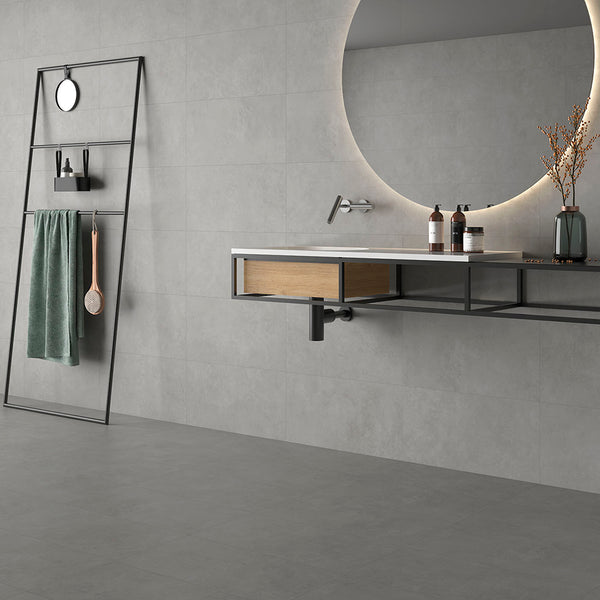 Foundry 12"x24" Gris Porcelain Matte Tile