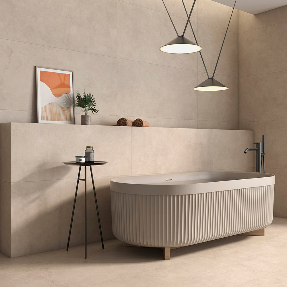 Foundry 24" x 48" Taupe Porcelain Matte Tile