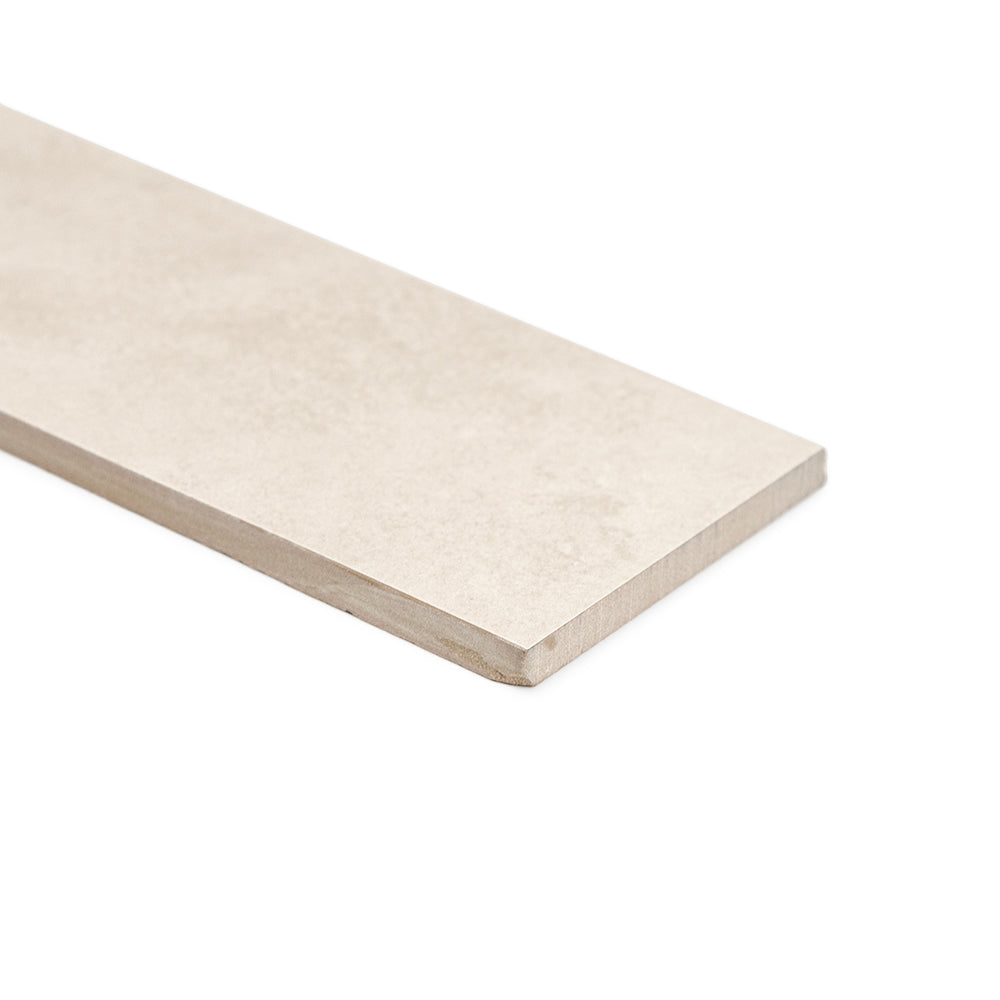 Foundry 3.5" x 24" Taupe Porcelain Matte Bullnose
