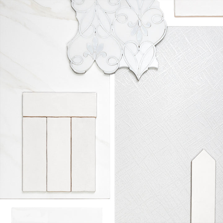 Zellige 2.5 "x 8" Blanco Ceramic Glossy Tile