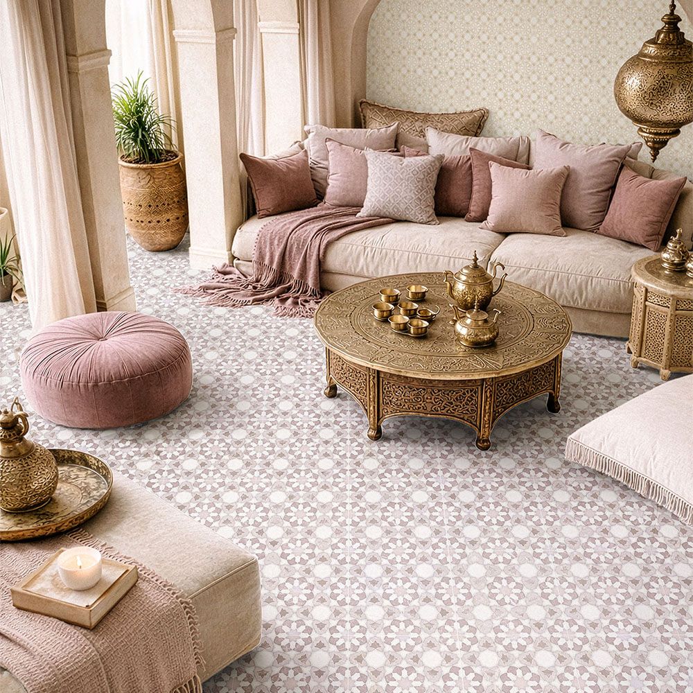 Pageant 9"x9" Rosa Porcelain Matte Tile