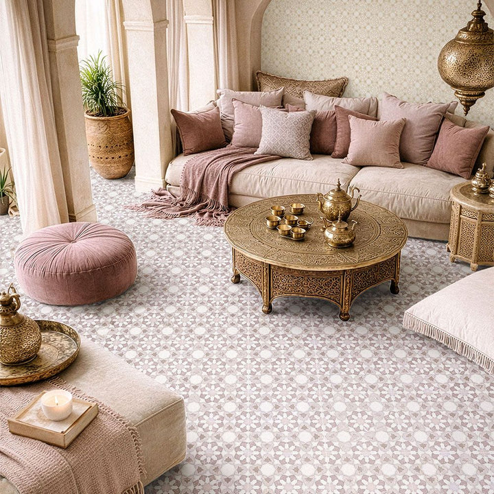 Pageant 9"x9" Rosa Porcelain Matte Tile