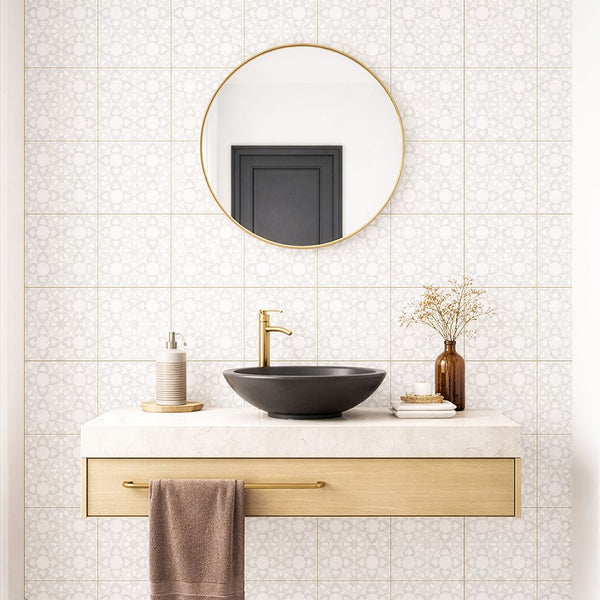 Pageant 9"x9" Blanco Porcelain Matte Tile