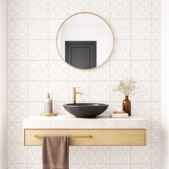 Pageant 9"x9" Blanco Porcelain Matte Tile