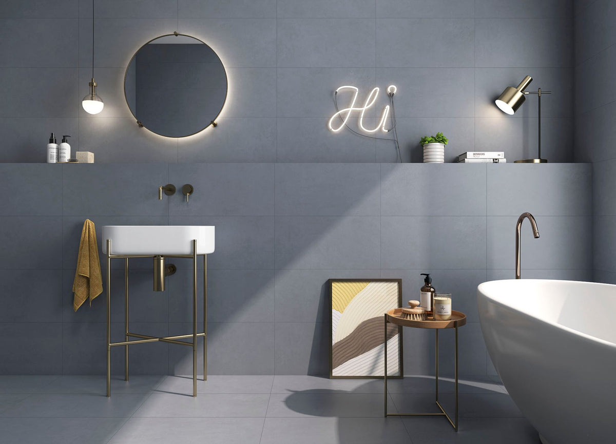 Foundry 12" x 24" Denim Porcelain Matte Tile