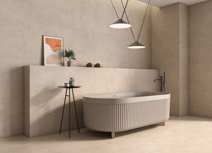 Foundry 12"x24" Taupe Porcelain Matte Tile